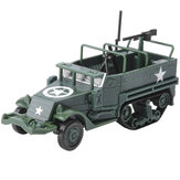 1:72 M3 Montage DIY Modèle de véhicule tout-terrain blindé semi-chenillé moulé sous pression pour cadeau pour enfants
