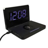 Bakeey 10W Digital Night LED Rectangle Folding Alarm Clock USB Wireless Charger for Samsung Huawei 