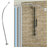 Varão curvo ajustável para cortina de chuveiro em aço inoxidável para banheiros
