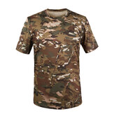 Letnia Koszulka w Sporty Wyścigowe w Karmazynowej Linii Wojskowej Camouflage T-Shirty Krótki Rękaw w Luźnym Stylu na Polowania
