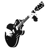 Çıkarılabilir Gitarist Müzik DIY Rock Tarzı Decal Ev Dekorasyonu Sanat Duvar Sticker Duvar Kağıdı