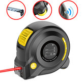 HC40 40M + 5M 5 em 1 portátil Laser Range Finder Laser Medição + medição de fita + Voz + Medição de arco + Luz de fundo Tela digital Laser Medidor de distância
