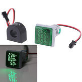 3pcs Geekcreit® 3 in 1 AC 60-500V 100A Voltmeter Amperemeter HZ Frequenzmesser 22mm Digitaler Strom Spannung Amp Signal Licht Grüne LED-Anzeige mit CT