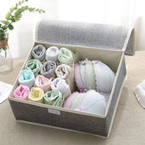 Caixa de armazenamento de roupa íntima em algodão, organizador de sutiãs, roupas íntimas e meias