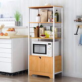 Armário de armazenamento de cozinha Utensílios de pratos de microondas 3 prateleiras / 4 prateleiras