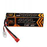 ZOP Power 7.4V 4000mAh 45C 2S Lipo Batterij T-stekker voor HPI HSP 1/8 1/10 Buggy RC Auto