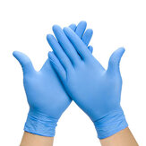 100個/セットの青いラテックス手袋防水ニトリル手袋使い捨て手袋ゴム手袋キッチンクッキング手袋クリーニング手袋