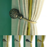 2Pcs Modern Curtain Holdback Tieback Hollow Metal Tie Tassel Hook Loop Holder