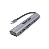 Bakeey Type C do PD USB3.0 HDMI szybkie ładowanie wielofunkcyjny adapter czytnika kart dla iPhone XS 11Pro 9Pro Mi10 5G uwaga 10 S20 5G