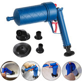 Bathroom High Pressure Toilet Air Plunger Basin Floor Drain Pipe Cleaning Pump Plunger with 4 Nozzles