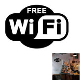 Etiqueta do logotipo de Wifi removível para decoração e lembrar adesivos de parede preto