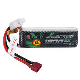 Bateria Lipo GENSACE ACE 1800mAh 20C 7.4V 2S1P com Conector T/XT60 Para Todos os Modelos Trx4 1/16 VXL 16*30*90mm