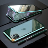 Bakeeyメッキ磁気吸着メタル両面強化ガラス保護ケースiPhone 11 Pro 5.8インチ用