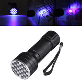 21 LEDs uv395 Portable Aluminum UV Ultra Violet Flashlight Mini Violet Torch Currency Lamp Blacklight Light
