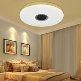 Luz de techo con altavoz integrado de 60W regulable, cambio de color y control por aplicación Bluetooth, ideal para dormitorios