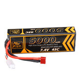 ZOP Power 7.4V 5000mAh 45C 2S Lipo Battery T dugó 1/10 RC versenyautóhoz
