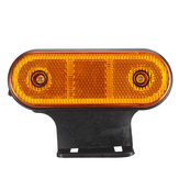 12V/24V 20 LED oldalsó jelzőfény-visszaverőlámpa sárga színben tartóval teherautók és utánfutók számára