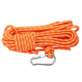 Cuerda de escalada al aire libre de 8 mm de diámetro, 10 m (32 pies) de cuerda de paracaídas de rescate contra incendios con gancho equipo de escalada