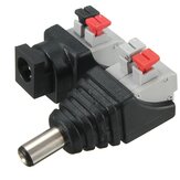 10PCS LUSTREON Conectores macho y hembra para cable de adaptador de alimentación DC 5.5 * 2.1 mm para tiras LED de 12V