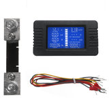 Araba RV Güneş Sistemi için LCD Ekran DC Pil Gerilim Monitörü Metre 0-200V Volt Amp