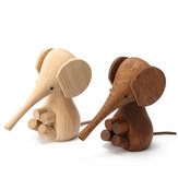Állítható kézműves elefánt fából készült állatka sima felületű otthoni dekoráció ajándék