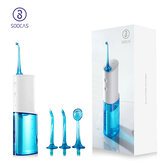[Global Version] SOOCAS W3 Portable Electric Oral Irrigator Wireless Waterproof USB Charging Water Flosser with 3 Cleaning Mode