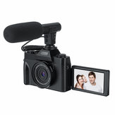 KOMERY 4K Vlogカムコーダー30MP 16Xデジタルカメラ、Tik Tok Youtubeライブストリーミング用マイクサポート