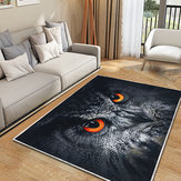Grazioso tappeto moderno a stampa 3D con tigre/gatto/gufo. Tappeto soffice e antiscivolo per il pavimento dell'area soggiorno o camera da letto