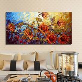 120x60cm Fleur abstraite Impression sur toile Art Peintures à l'huile Décoration murale sans cadre