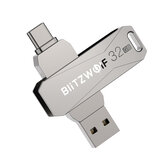 BlitzKurt BW-UPC2 2'si 1 arada Type-C USB3.0 Flash Sürücü Ultra hızlı İletim 360 ° Dönme Çinko Alaşım 32GB 64GB Destek OTG Pendrive USB Disk