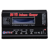 HTRC B6 V2 80W 6A DC digitális akkumulátor egyensúlyozó töltőkészülék kipróbálóval, fekete a 1-6S LiPo akkumulátorhoz
