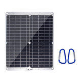 Ηλιακό πάνελ μονοκρυσταλλικό 50W 18V αλουμινίου πολύ ψηλά για αυτοκίνητο RV βάρκα, Διπλή φόρτιση DC USB 12V / 5V