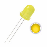 50pcs 10mm 2V 20mA 2Pin Frosted Yellow Diffused Round Through Hole LED Diode Electronic Component
