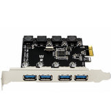 SSU N04S + PW4 PCI-E naar USB 3.0-uitbreidingskaart Vier poorten voor desktopcomputer
