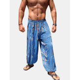 INCERUN Men's Boho Hippie Baggy Loose Harem Pants Breathable Cotton Casual Plain Long Pants