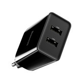 Basues 10.5W 2A Smart Protection Dual USB Travel Charger EU Plug Fast Charging Speed Mini Universal Charger Adapter for Samsung S10+ 9T Note8