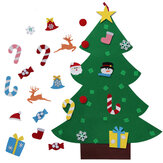 DIY Choinka z filcu z brokatowymi ozdobami Dowolnie naklejane drzewa wiszące Ozdoby choinkowe Święta Bożego Narodzenia Filc Bożonarodzeniowy prezent sylwestrowy Zestaw na Boże Narodzenie