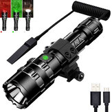 XANES 1102 L2 1600Lumens 5Modes USB Rechargeable Brightness Long-rang LED Flashlight Pressure Switch Tactical  Torch