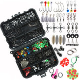 187Pcs Fish Tackle Box Fishing Accessories Case Fish Hook Lure Parts Kits Set