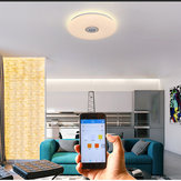 Plafonnier LED intelligent RGB de 60W avec haut-parleur musical bluetooth, lampe dimmable et commande à distance via application