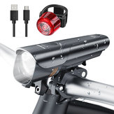 XANES® BLS15 600LM Fahrradscheinwerfer USB Lade IPX4 Wasserdicht 4 Modi Warnlicht + 5 Modi Fahrrad Rücklicht