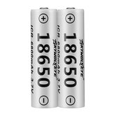 Skywolfeye 2PSC 3.7V 18650 Batterie mit Batteriekasten Taschenlampenbatterie-weiß