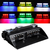 12LED RGB 12V 36W Προειδοποιητικός φακός αυτοκινήτου LED RGB 12LED 12V 36W που αναβοσβήνει πάνω στο ταμπλό προκειμένου να προειδοποιήσει σε περίπτωση έκτακτης ανάγκης, 6 χρώματα