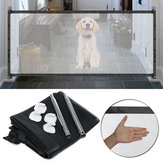 Φορητή προστασία κατοικίδιων ζώων από πλέγμα, με διπλούς πόρτες για σκύλους και γάτες