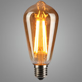 AC85-265V E27 ST64 4W Warmweiß Retro Antik COB Edison LED Glühbirne für Zuhause Wohnzimmer Dekor