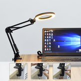 Żyrandol Biurkowy z Lupą i Lampą LED zaciskową 5X 500 mm z USB,Lupa z Oświetleniem LED z 3 trybami regulacji jasności