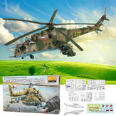Statisches Hubschraubermodell der Spielzeugserie Mi-24P Hind-F/Mi-24D Hind-D im Maßstab 1:48