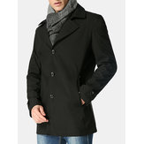 Men's Spring Autumn Waterproof Turn-down Collar Jacket Business Casual  Single-breasted Trench Coat