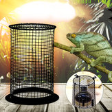 Reptile Anti-Scalding Lamp Cover for Arboreal Lizard Snake - Heat Mesh Cage Protector Guard Lamp Light Bulb Enclosure