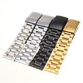 18-22mm Stainless Steel Strap Side Push Button Watch Band